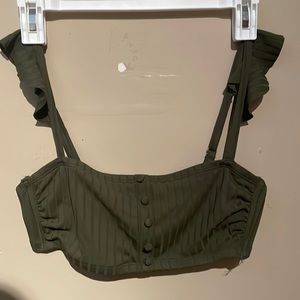Army Green Bikini Top